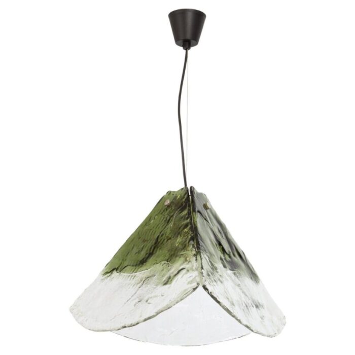 green murano pendant light in style of carlo nason attributed to kalmar 1970s 1