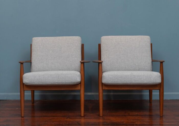 grete jalk lounge chairs for france and son model 128 a pair 1962