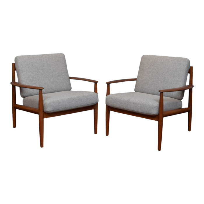 grete jalk lounge chairs for france and son model 128 a pair 5740