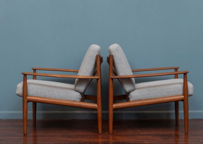 grete jalk lounge chairs for france and son model 128 a pair 9410