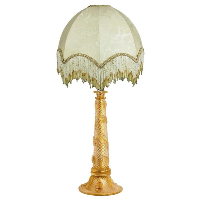 hand blown table lamp by barovier toso 1950s 1