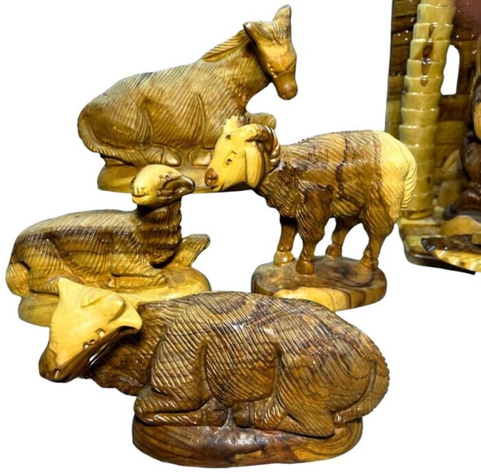 hand carved olive wood nativity set 6310