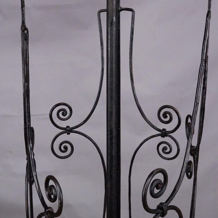 handforged iron chandelier germany 1890s 9