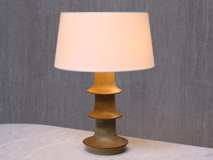 hoeganaes glazed ceramic table lamp from fagerhults belysning sweden 1960s 8