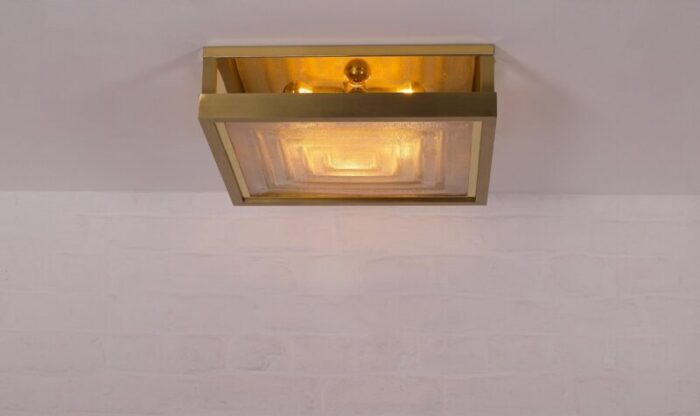 hollywood glam square ceiling light by stephane davidts wkr 1980s 4