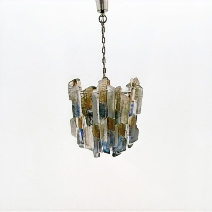 ice glass chandelier by j t kalmar 1960s 1