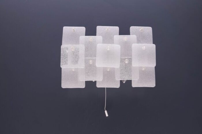 ice glass wall light by j t kalmar for kalmar 1970s 4