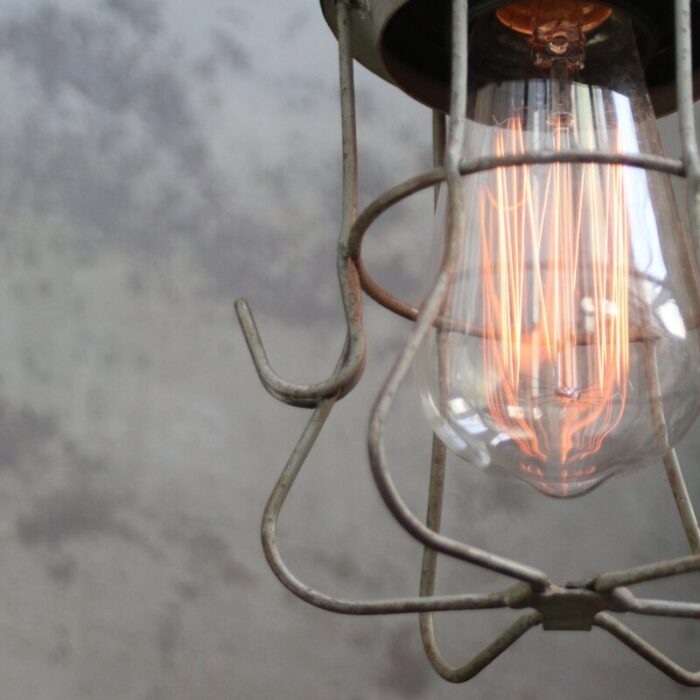 industrial black bakelite and metal pendant lamp 1950s 5