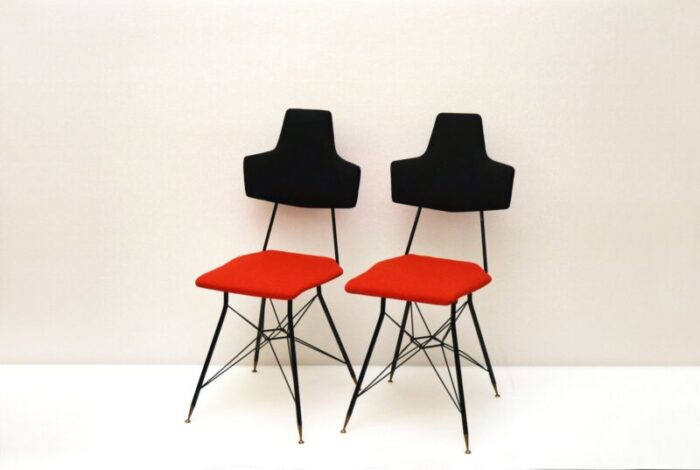 italian black red dining chairs set of 4 2