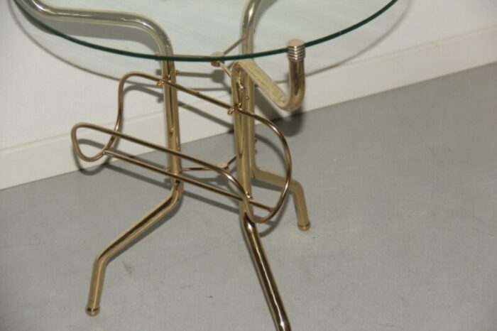 italian brass and glass coffee table 1950s 4