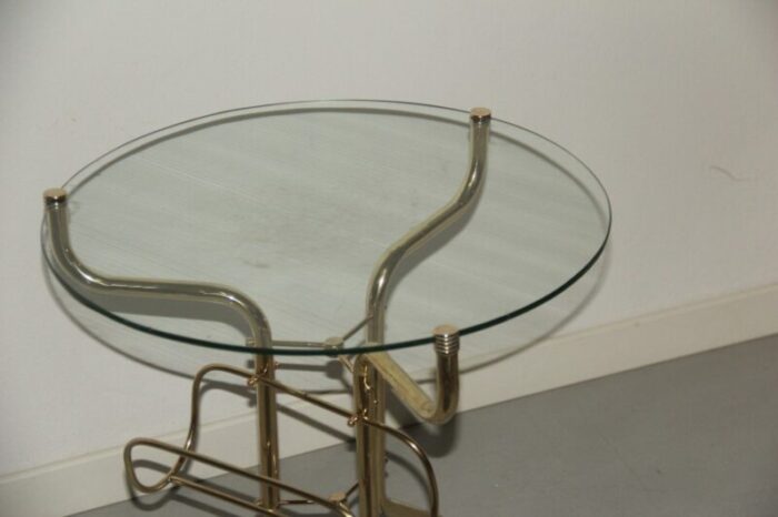 italian brass and glass coffee table 1950s 5