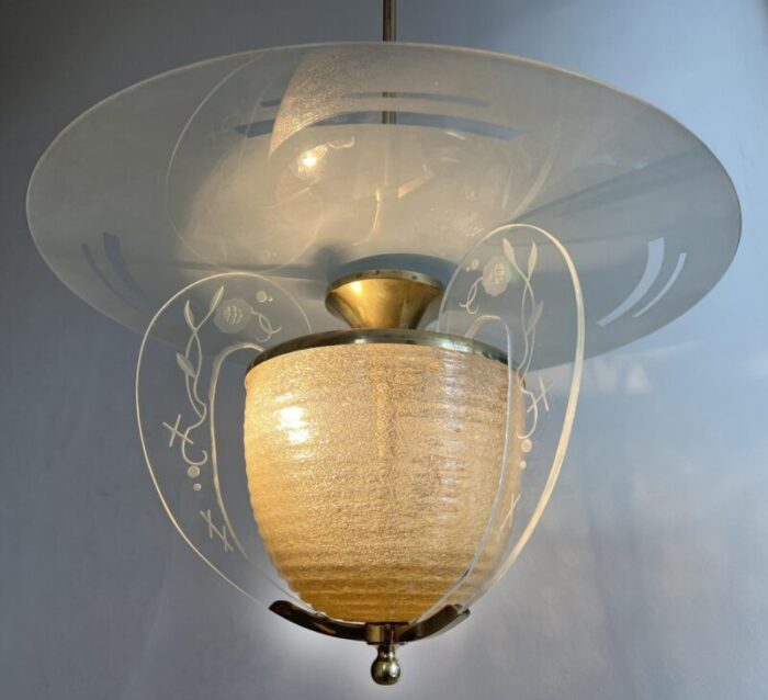 italian chandelier by barovier toso 1950s 10