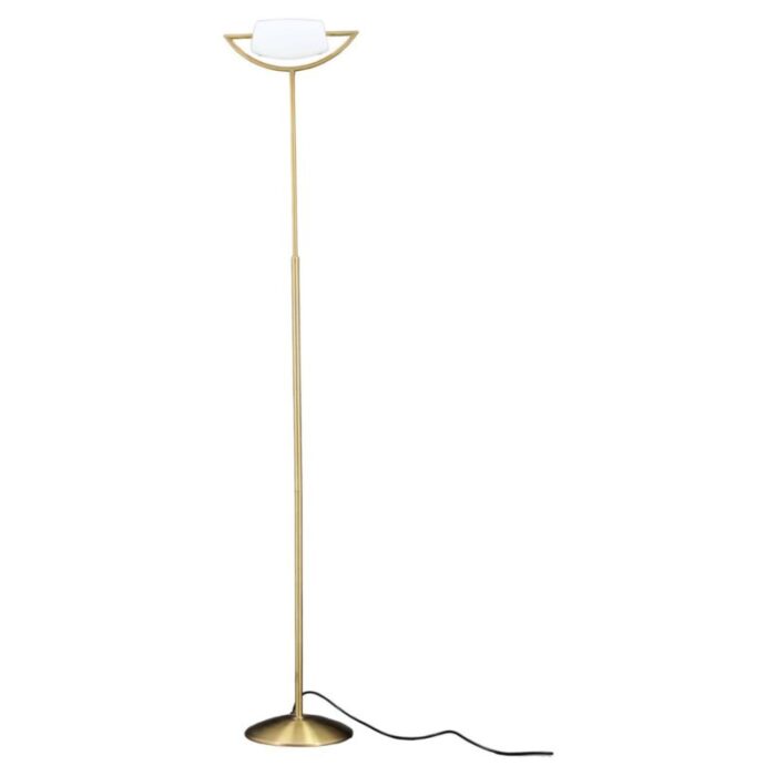 italian halogen brass floor lamp 1980s 1