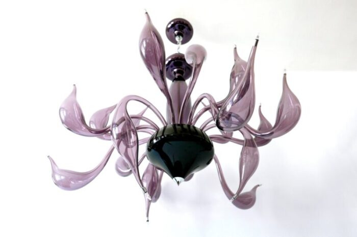 italian modern murano glass chandelier by fabio fornasier for lu murano 2004 12