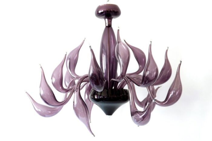 italian modern murano glass chandelier by fabio fornasier for lu murano 2004 6