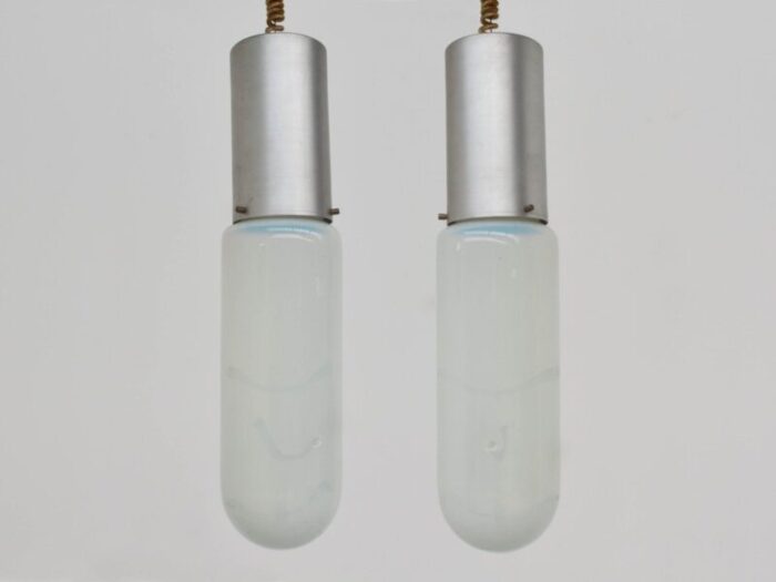 italian murano glass pendant lights by carlo nason for leucos 1970s set of 2 1