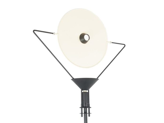 ivory black metal polifemo floor lamp by carlo forcolini for artemide 1980s 3