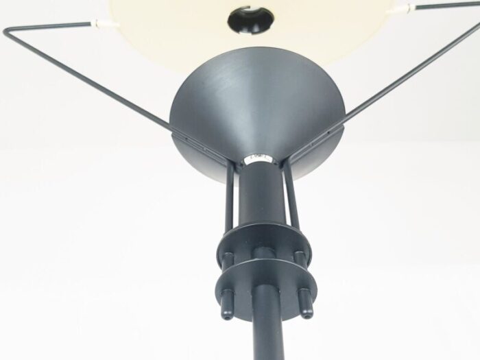 ivory black metal polifemo floor lamp by carlo forcolini for artemide 1980s 4