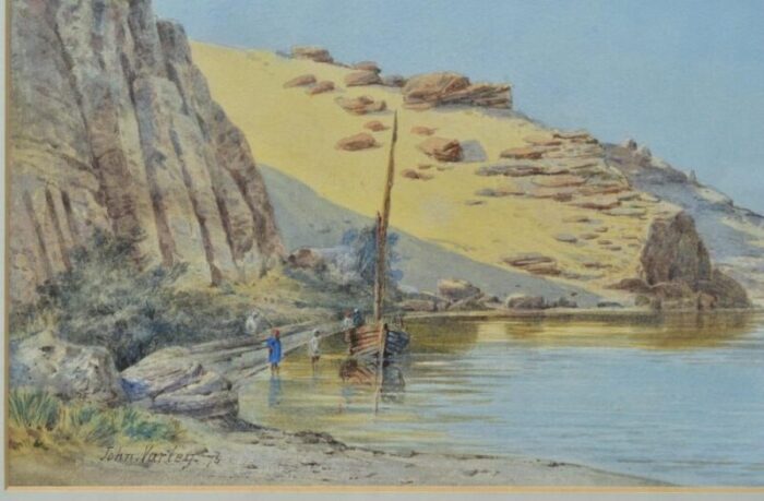 john varley jr british 1850 1933 aswan the nile river bank 1873 3595