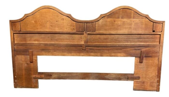 king size thomasville spanish revival pecan wood headboard made in 1964 8302