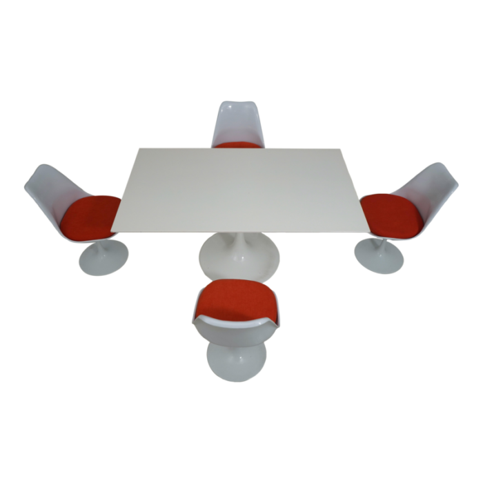 knoll design mid century modern tulip dining room set 5557