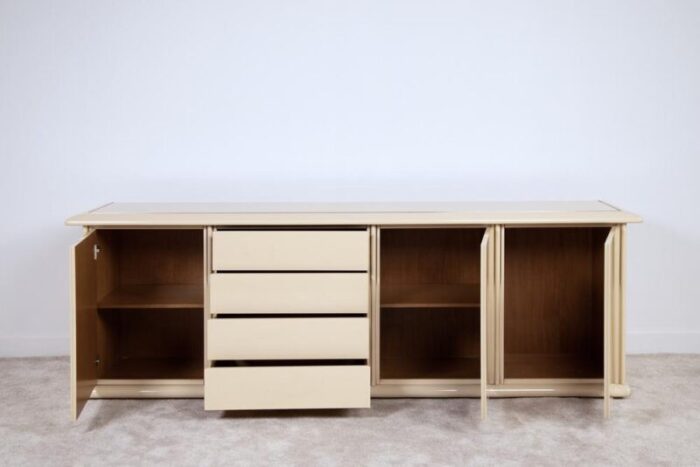 lacquered sideboard with brass details 1980s 3109