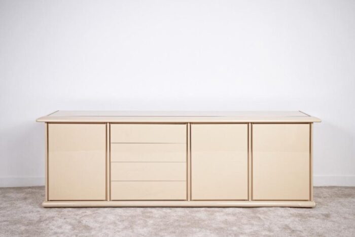 lacquered sideboard with brass details 1980s 5138