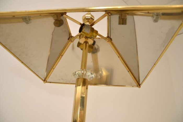 large brass and steel table lamp 1970s 8