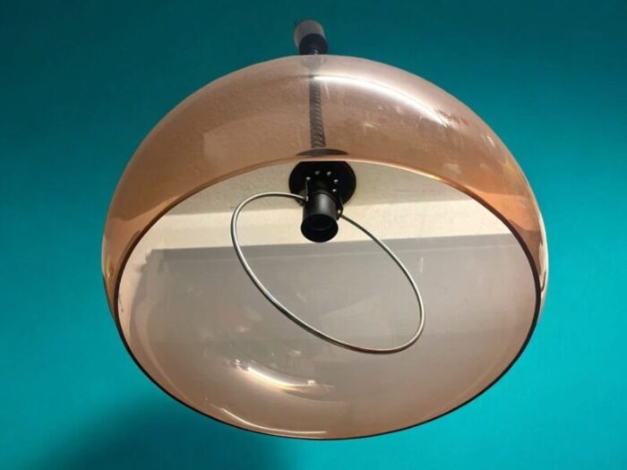 large brown transparent acrylic hanging light 1970s 6