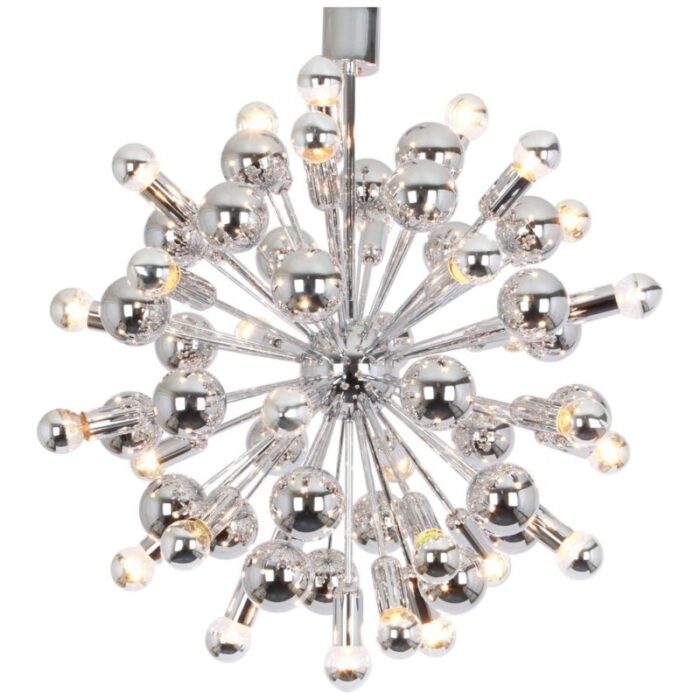 large chrome space age sputnik chandelier by cosack germany 1970s 1