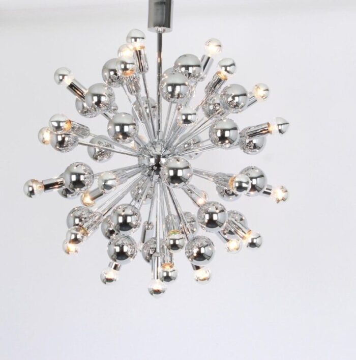 large chrome space age sputnik chandelier by cosack germany 1970s 3