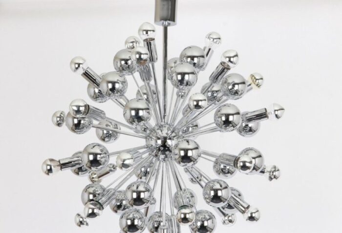 large chrome space age sputnik chandelier by cosack germany 1970s 4