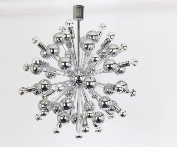 large chrome space age sputnik chandelier by cosack germany 1970s 7