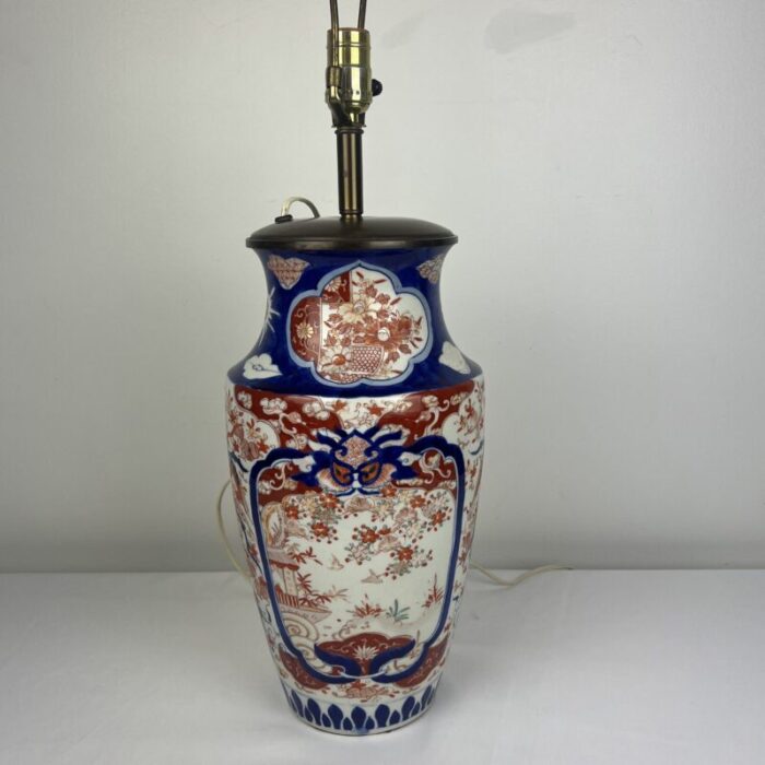 large early 20th century imari lamp 4459