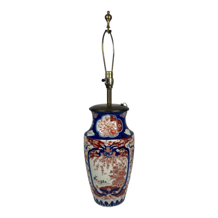 large early 20th century imari lamp 6468