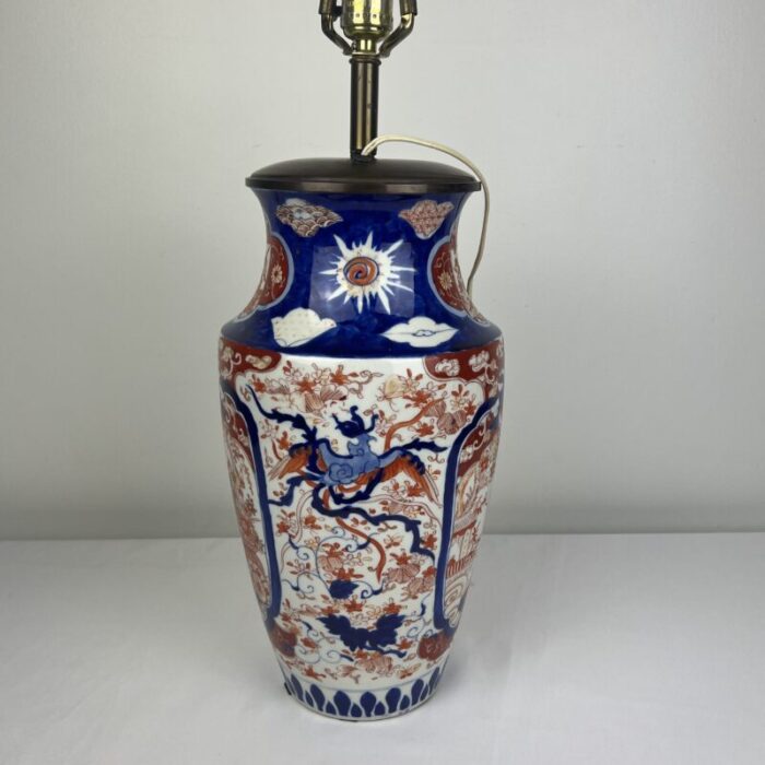 large early 20th century imari lamp 6533