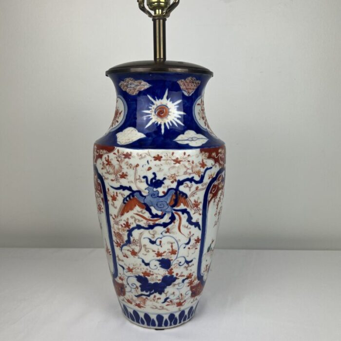 large early 20th century imari lamp 9600