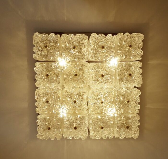 large glass ceiling lamp from limburg 3