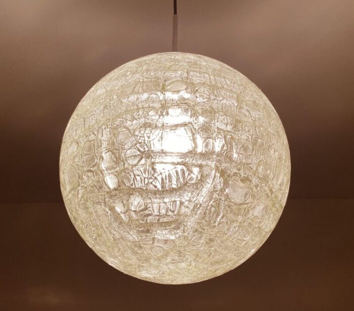 large glass pendant light from doria leuchten 1970s 13