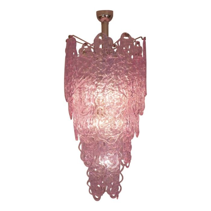 large murano glass chandelier attributed to carlo nason for mazzega 1970s 4