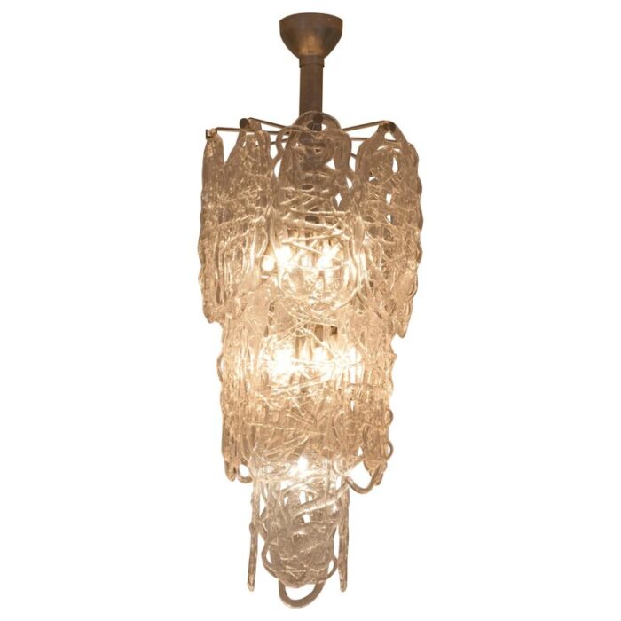 large murano glass chandelier by carlo nasson for mazzega 1970s 1