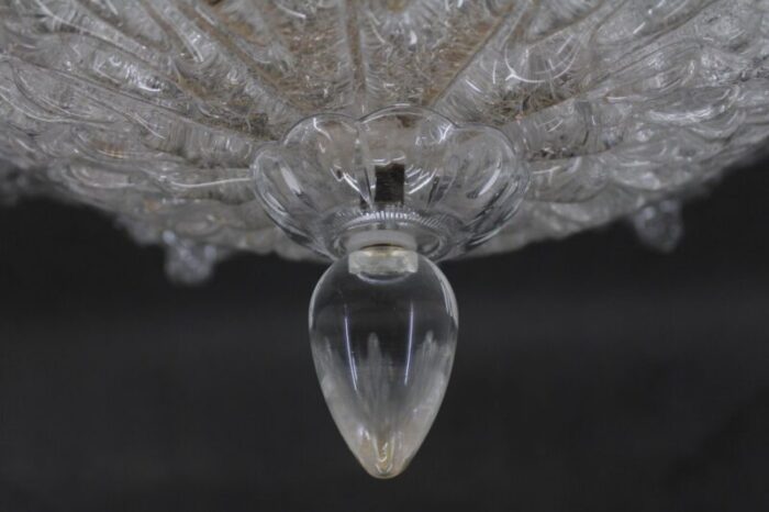 large murano glass flush mount ceiling light italy 1980s 7