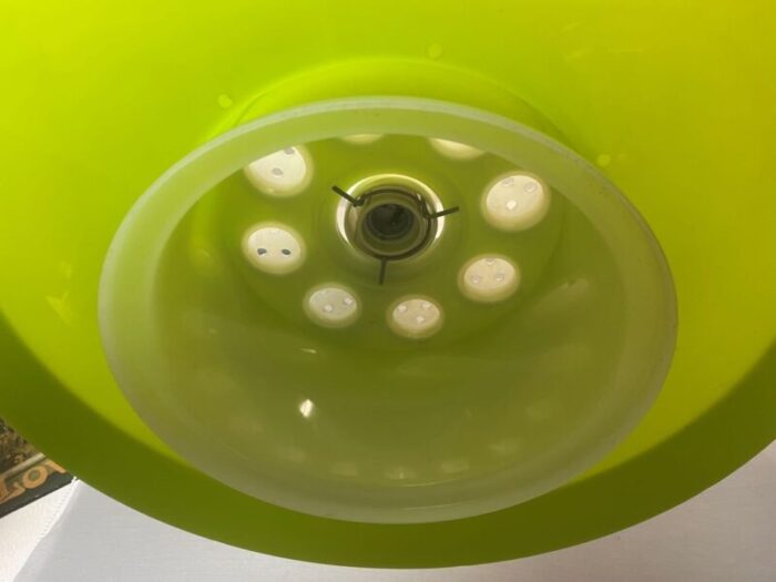 large space age ufo lamp in green acrylic 1970s 10