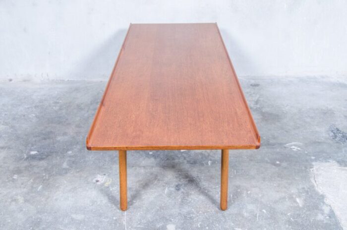 large teak oak coffee table by aksel bender madsen for bovenkamp 1960s 2