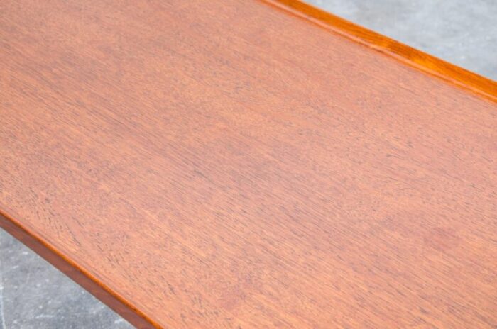 large teak oak coffee table by aksel bender madsen for bovenkamp 1960s 4