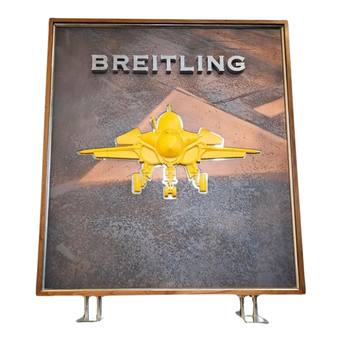 large vintage breitling retail store display advertising sign 7617