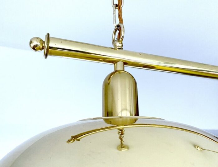 large vintage pendant in brass 1960s 14