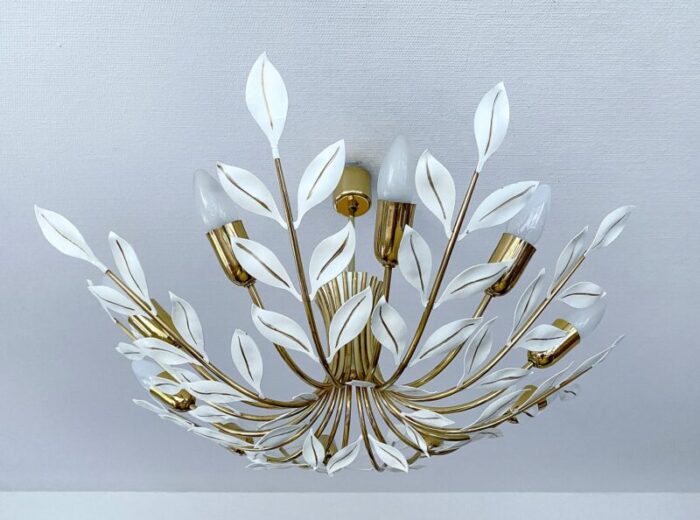 large vintage pendant light in style of stilnovo 1950s 23