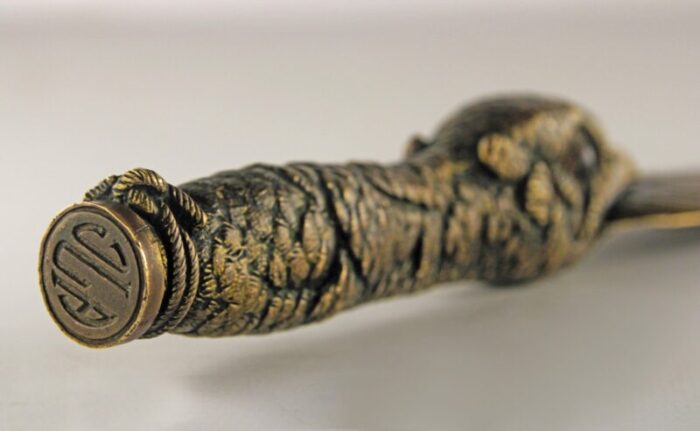 late 19th century bronze letter opener knife depicting an eagle made by french animalier sculptor jules moigniez 8251