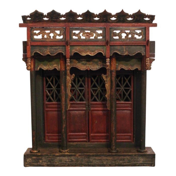 late 19th century chinese wooden spirit house 2523